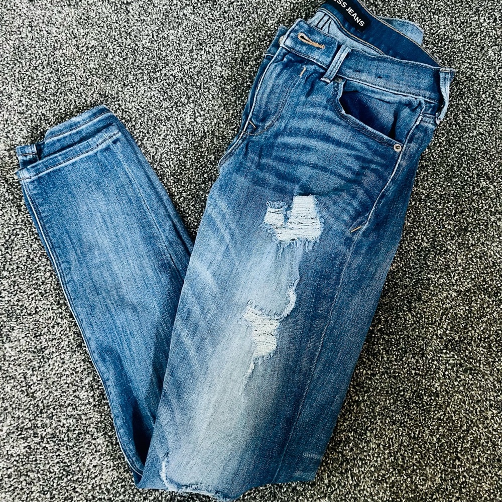 Express Comfy Stretch Ripped Jeans